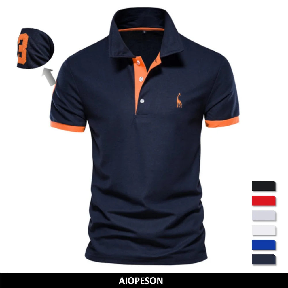 AIOPESON Embroidery 35% Cotton Polo Shirts for Men Casual Solid Color Slim Fit Mens Polos New Summer Fashion Brand Men Clothing AIOPESON Embroidery 35% Cotton Polo Shirts for Men Casual Solid Color Slim Fit Mens Polos New Summer Fashion Brand Men Clothing